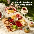 thumbnail image 3 of Bamboo Cheese Board with Clear Acrylic Lid, Leakproof & Reversible, Serving Platter for Parties & Camping, 3 of 12