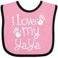 thumbnail image 3 of Inktastic I Love My Yaya Grandchild Boys or Girls Baby Bib, 3 of 4