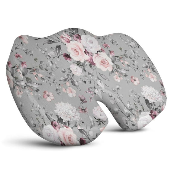 Premium Floral Pattern Memory Foam Seat Cushion Ergonomic Chair Pad for Office Chair, Car, Airplane & Bleachers Sciatica, Tailbone Hip & Back Pain Relief - Chair Cushion for Long Office Workers.