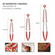 thumbnail image 2 of Pinzas De Cocina Silicona De Acero Inoxidable Para Cocina  Rojo/Plata, 2 of 5