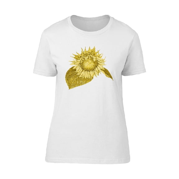 Cute Yellow Watercolor Sunflower T-Shirt Women -Image by Shutterstock, Female XX-Large