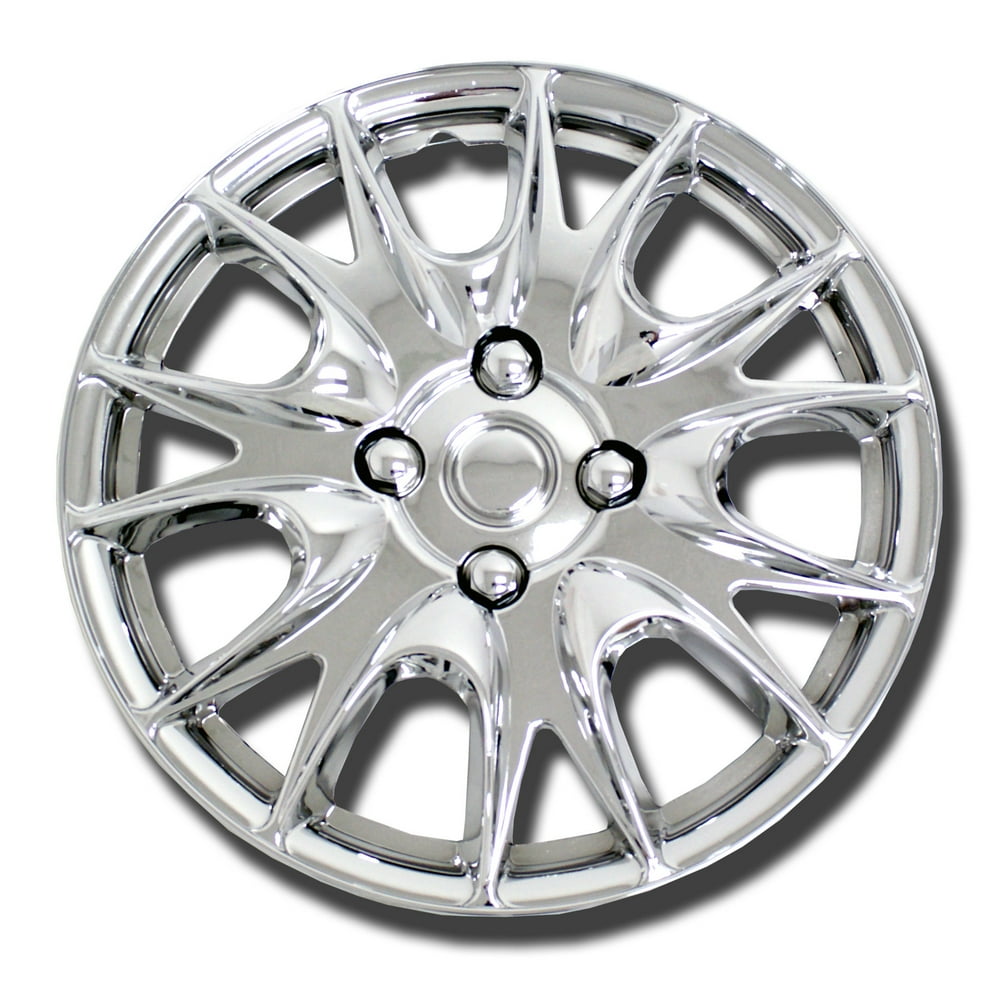 Set of 4 Chrome Finish Hubcaps 14" WSC533C14 Hub Caps Wheel Skin Cover 14 Inches 4 Pcs Set