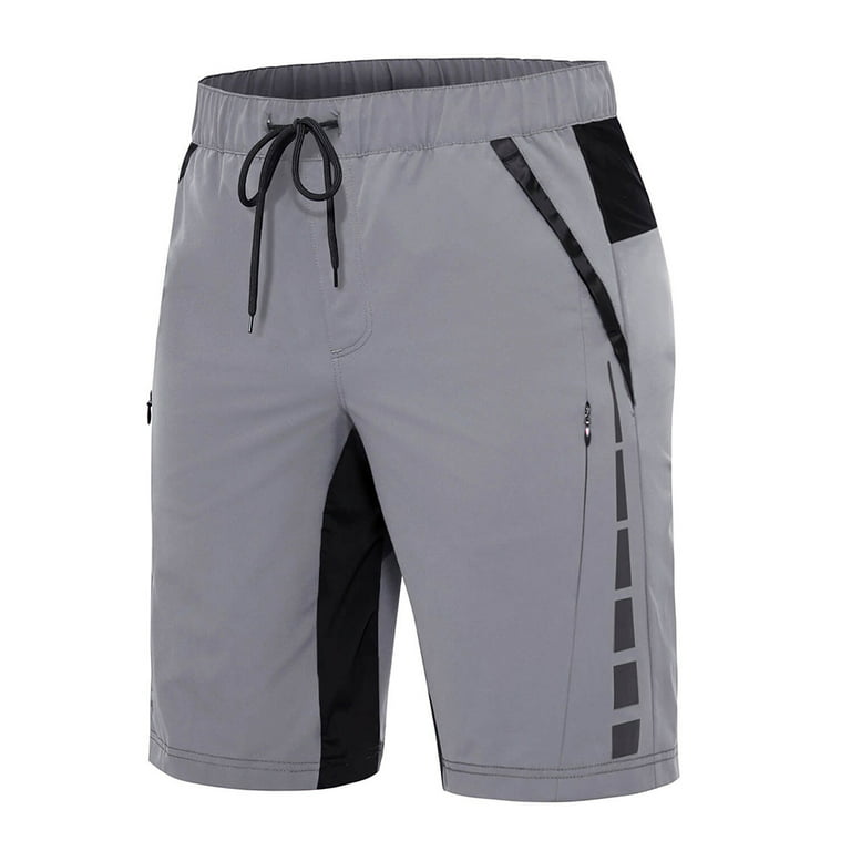 Hiauspor Men's Baggy Mountain Bike Shorts with Zip Pockets for MTB Cycling  Hiking Boating Fishing Grey XL