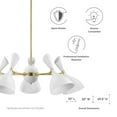 thumbnail image 6 of Pendant Ceiling Light Fixture, White, Metal, Modern Contemporary, Mid Century Kitchen Room Cafe Bistro Restaurant Hospitality, 6 of 7
