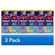 (3 pack) Vicks NyQuil SEVERE Cold & Flu Liquid, Nighttime Cold and Flu Medicine, Berry, 2x12 fl oz