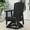 Black, variant on SERWALL HDPE Swivel Glider Chair, Outdoor Swiveling Gliding Chair for Porch, Black