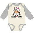 thumbnail image 3 of Inktastic Nana Loves Me Girl Cow Girls Long Sleeve Baby Bodysuit, 3 of 5