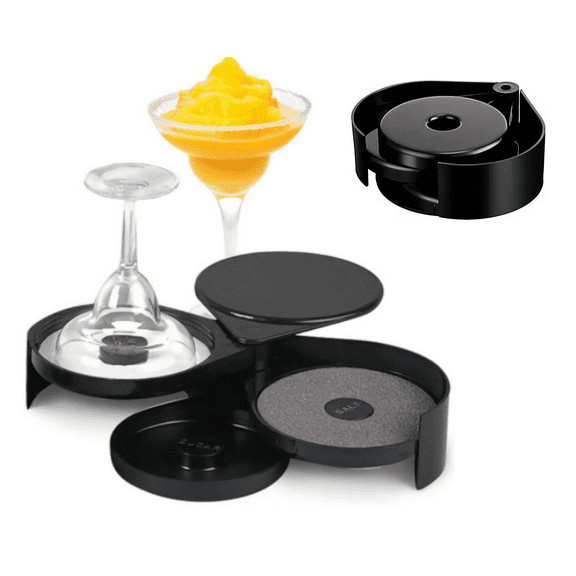 3 Tier Bar Glass Rimmer Bartender Tool with Sponge,Margarita Salt Rimmer,Margarita Salt Rimmer Set,Salt Box Spice Container,Bar Tools,Bartender Accessories