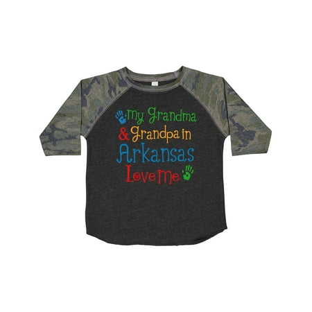 

Inktastic Arkansas Grandma Grandpa Love Me Gift Toddler Boy or Toddler Girl T-Shirt