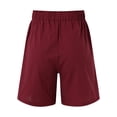 thumbnail image 5 of Charmgo Womens Shorts Clearance, Womens Cotton High Elastic Waist Pleated Ruffle Cute Shorts Beach Flowy Casual Shorts High Waist Drawstring Running Shorts for Women, Capri Pants for Women Red, 5 of 6