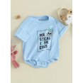 thumbnail image 2 of Bagilaanoe Newborn Baby Boy Easter Rompers Letter Print Short Sleeve Bodysuits 3M 6M 12M 18M Infant Casual One Piece Short Jumpsuit, 2 of 8