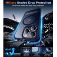 thumbnail image 3 of Temdan Magnetic Compatible with iPhone 16 Pro Max Case, [Built-in Invisible Kickstand][Compatible with MagSafe] [Military Grade Shockproof] Slim Thin Phone Case for iPhone 16 Pro Max 6.9" ,SeaBlue, 3 of 5