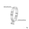 thumbnail image 2 of PAMTIER Women's Stainless Steel 4MM Simple Love Heart Wedding Band Ring with Cubic Zirconia Silver Size 9, 2 of 5
