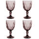 thumbnail image 1 of Juego 4 Copas de Vidrio Cristal para Champaña Vino Agua  Color  Purpura, 1 of 5