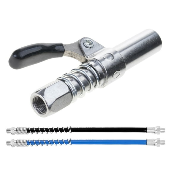 Precise Single Handle Grease Guns Mouthpiece and Hose for Standard Nipples Various Equipment Use Efficient Lubrication