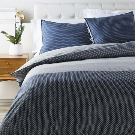Surya Japiko Woven Cotton Full Queen Duvet Set In Navy Walmart Com