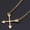 Gold, variant on Stainless Steel Silver Cross Cable Arrows 43.5cm Pendant Necklace 17.12 Inch 2mm Lobster Clasp Z594