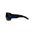 thumbnail image 3 of Mens Sporty Robotic Shield Kush Gangster Plastic Sunglasses Black Blue, 3 of 4