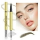 thumbnail image 3 of Fiudx Lápiz de Cejas, Punta Curva para Trazos Naturales, Diseño de Tenedor y Pincel, Fórmula de Larga Duración (24 Horas), Ideal para Principiantes, Uso Profesional, Tamaño de Viaje Ideal para Bolsos, 3 of 6