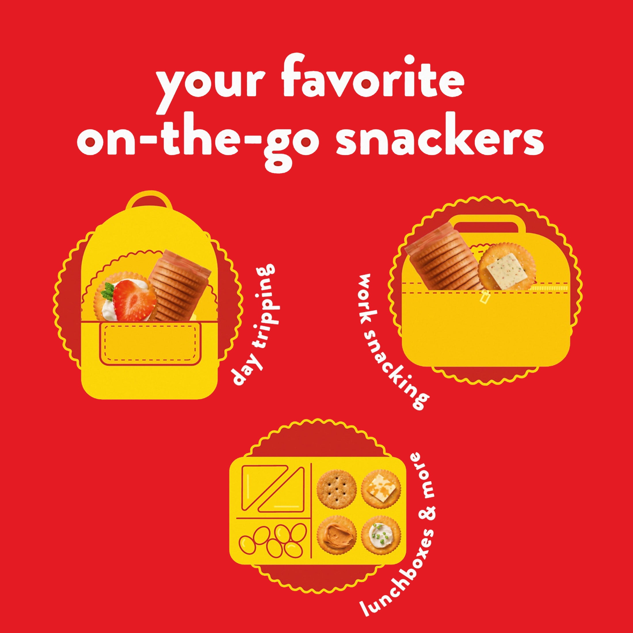 (3 pack) RITZ Fresh Stacks Whole Wheat Crackers, Travel Snacks, 11.6 oz (8 Multi Snack Packs)