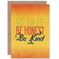 thumbnail image 1 of Quote Motivation Silly Honest Kind Greetings Card Plus Envelope Blank inside, 1 of 3