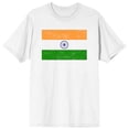 thumbnail image 5 of Indian flag on White Ground Adult Crew Neck Short Sleeve T-shirt - Medium, 5 of 7