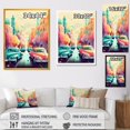 thumbnail image 4 of DESIGN ART Designart "Orange And Green Retro Roadsters" Retro Car Canvas Wall Art 24 in. wide x 32 in. high, 4 of 5