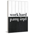 thumbnail image 2 of "Work Hard Play Hard" Painting Print on White Wood, 2 of 7