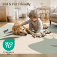 thumbnail image 3 of ODIKA 8'x10' Soft Earth Tones Abstract Nature Harmony Washable Area Rug Elegant Floral and Leaf Motifs in Serene Design for Dining Room, Large Office, Lounge, Non-Slip Chair-Friendly Mat, 3 of 6