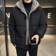 thumbnail image 3 of 2024 invierno nuevo polar cálido grueso parkas hombres moda con capucha cuello de piel chaqueta parka a prueba de viento abrigo hombres chaqueta casual clásica hombres, 3 of 5