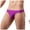 Purple, variant on Ohufall Mens Underwear Men's Bikini Briefs Half Hip Low Waist Color Striped Panties Clearance