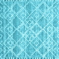 thumbnail image 1 of Ahgly Company Indoor Square Abstract Light Blue Contemporary Area Rugs, 6' Square, 1 of 4