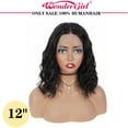 thumbnail image 3 of 4x4 Short Bob Body Wave Lace Front Wigs Human Hair For Women Nature Black Hd Transparent Lace, 3 of 10