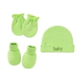 thumbnail image 4 of SUXIAN Soft Baby Hat with Scratch Mittens and Booties Delicate Skin Gentle Stretch Fit Winter Hats for Kids, 4 of 5