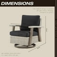 thumbnail image 6 of MeetLeisure Outdoor Polyethylene (PE) Wicker Swivel Rocker Chair，Black, 6 of 6