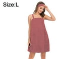 Women's Bath/Shower Wrap Towel Dress with Straps Closure Lightweight
