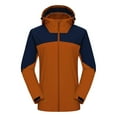 thumbnail image 2 of Xfvqtps Men and Women Warm Snowboard Jacket Ski Coat Detachable Plush Lined Hooded Waterproof Windproof Winter Mountain Coat Orange, 2 of 6