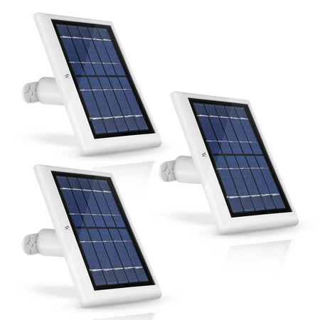 Wasserstein Solar Panel with 13ft Cable for Arlo Essential Spotlight/XL Spotlight Camera Only - Power Your Arlo Camera Continuously (3 Pack, White)