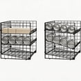 thumbnail image 4 of Organizador apilable de 3 niveles para despensa, soporte ajustable para latas de alimentos enlatados, sopa, bebidas de soda, dispensador de latas con niveles para clóset de cocina, 4 of 4