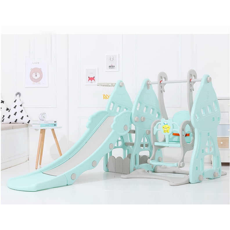 indoor swing and slide set