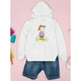 thumbnail image 3 of Girl With A Flower Basket Hoodie Juniors -Image by Shutterstock,  Small, 3 of 4