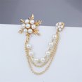 thumbnail image 3 of MasteelfCA Pearl Ice Flowers Design Brooch Tassel Breastpin Cloth Accessory Chic Clothes Decor for Lady Girls, 3 of 8