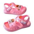 thumbnail image 5 of Gvdentm Boys Brown Sandals Girl's Baby Toddler Sporty Sandals with Adjustable Straps Girls Size 13 Sandals(Pink,6), 5 of 5