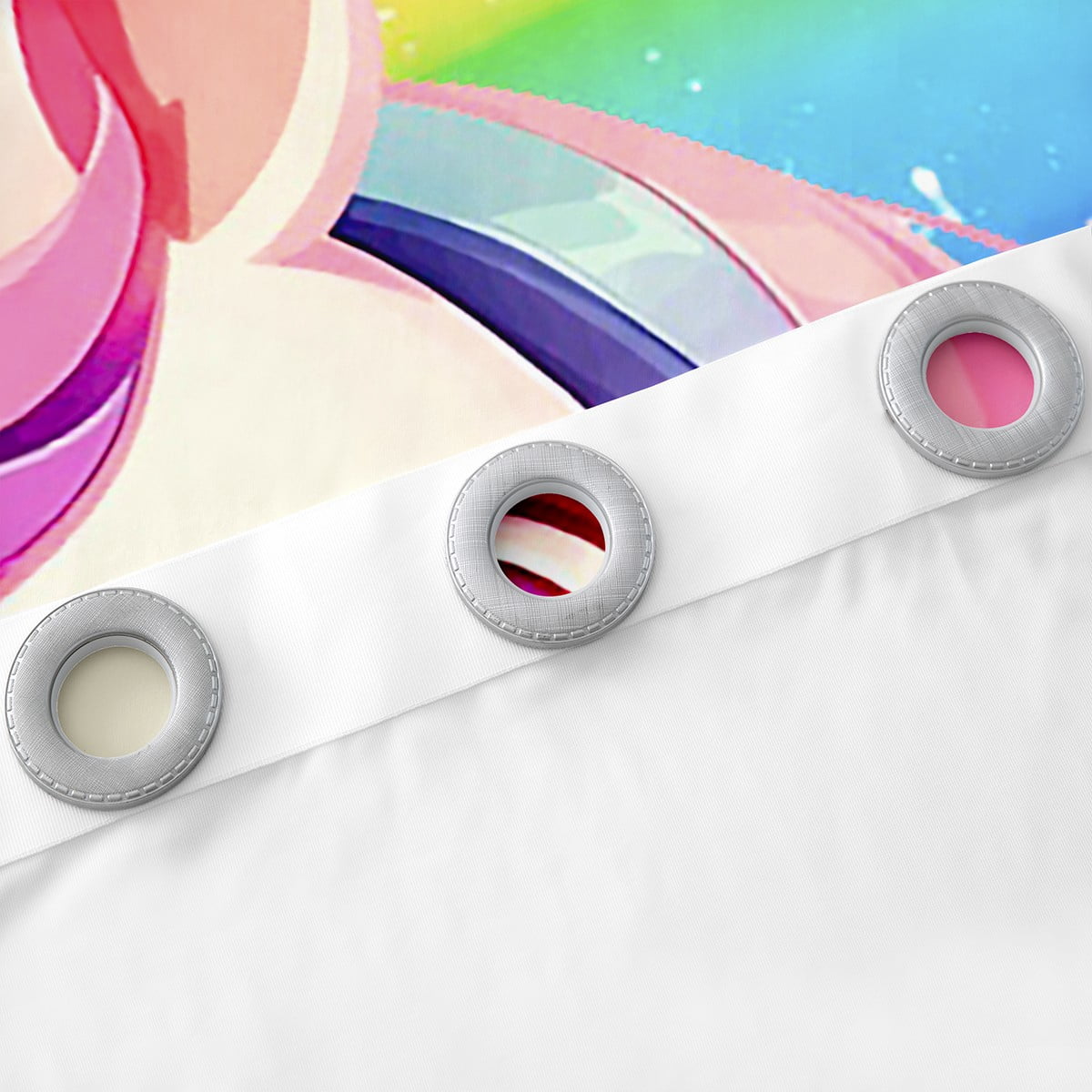 Erosebridal Monogrammed B Curtains Pack of 2 (38x54), Kawaii Unicorn 30%-50% Blackout Curtains for Bedroom, Cartoon Rainbow 30%-50% Black Out Curtains, Window Curtains Bedroom Decoration