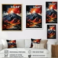 thumbnail image 4 of Designart "Volcanic Fury Under Moonlight I" Volcano Canvas Art Print, 4 of 7