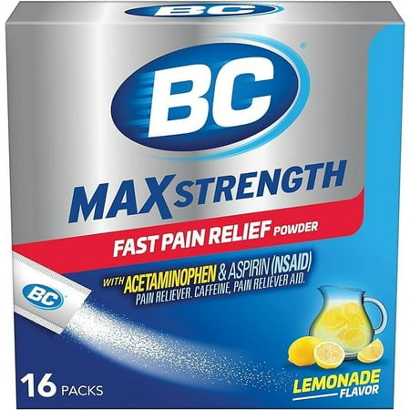 BC MAX Strength Fast Pain Relief Powder, 16 Ea, 6 Pack