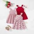 thumbnail image 2 of Girls Dresses Toddler Girls 3-Pack Casual Print Skater A-Line Dress, 2 of 4