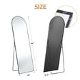 thumbnail image 2 of Alvantor 59"/64"/71" Full Length Mirror Floor Standing, Anti-Rust Aluminum Frame, Arch/Rectangle, Black/Gold, 2 of 5