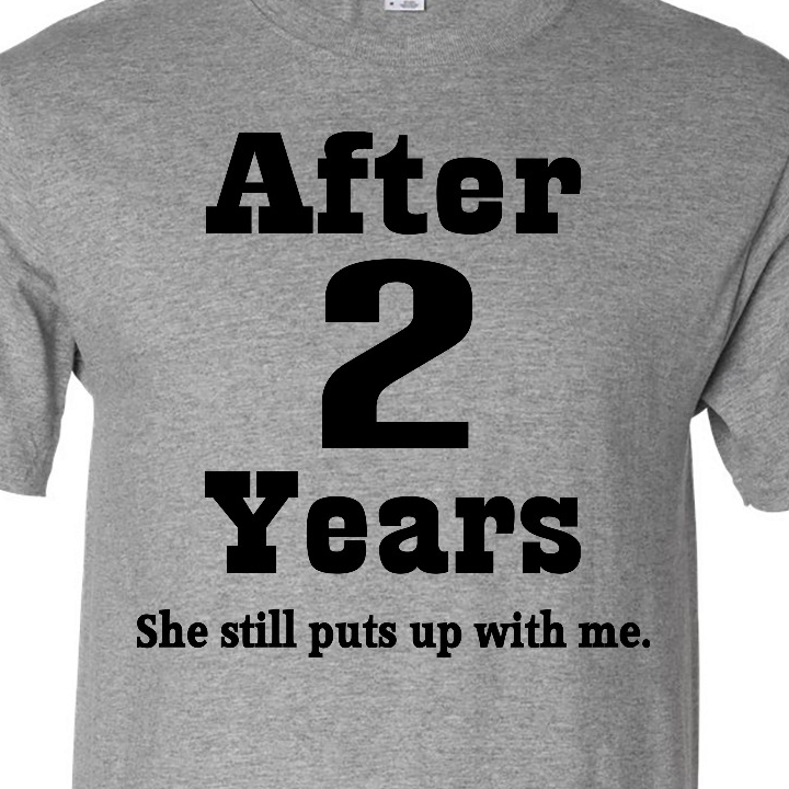 Inktastic 2nd Anniversary Funny Husband Gift T-Shirt - image 3 of 4
