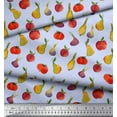 thumbnail image 3 of Soimoi Blue polyester Crepe Fabric Fruits & Vegetable Printed Fabric 1 Yard 42 Inch Wide, 3 of 3